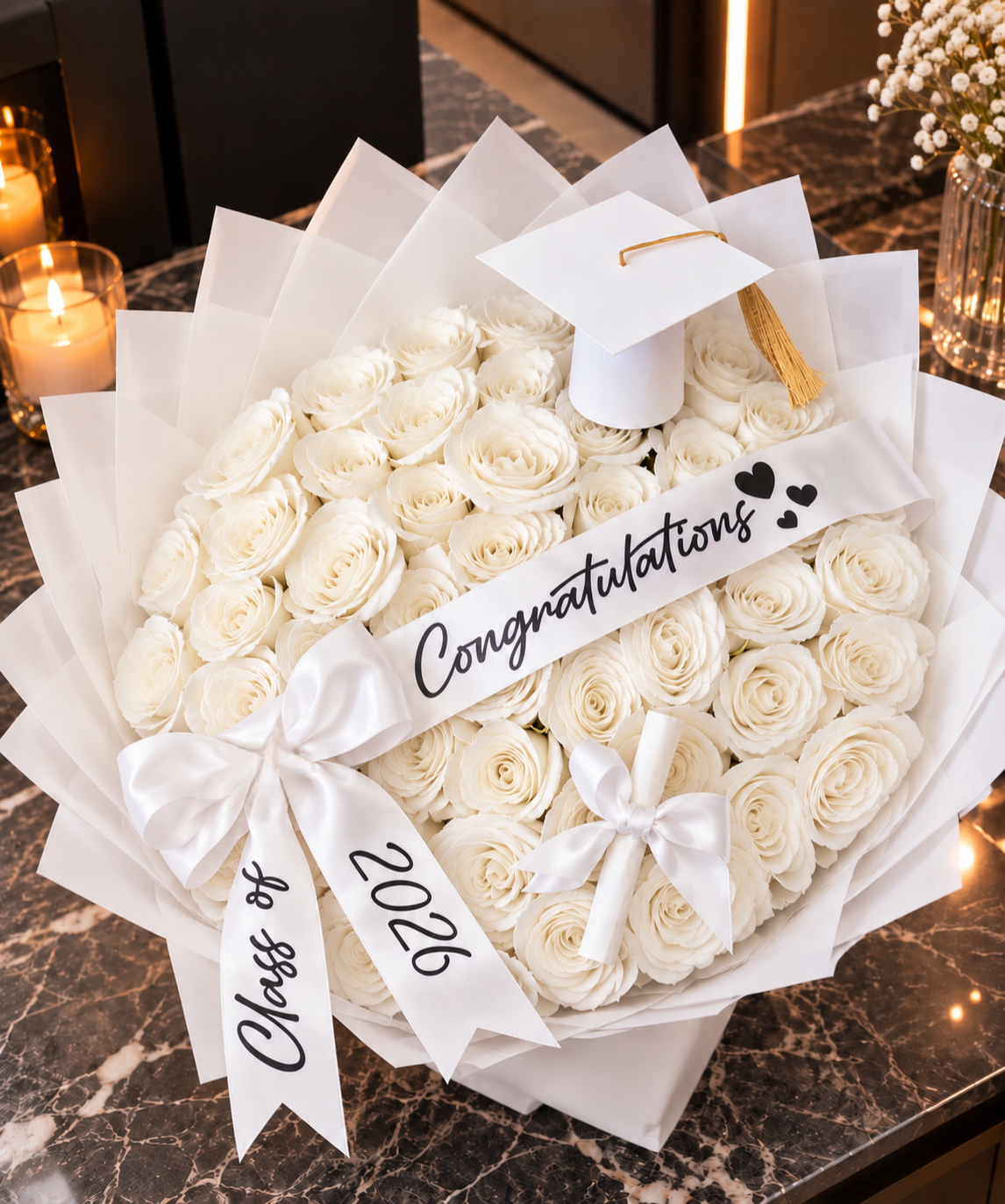 Deluxe 40 Rose Graduation Bouquet